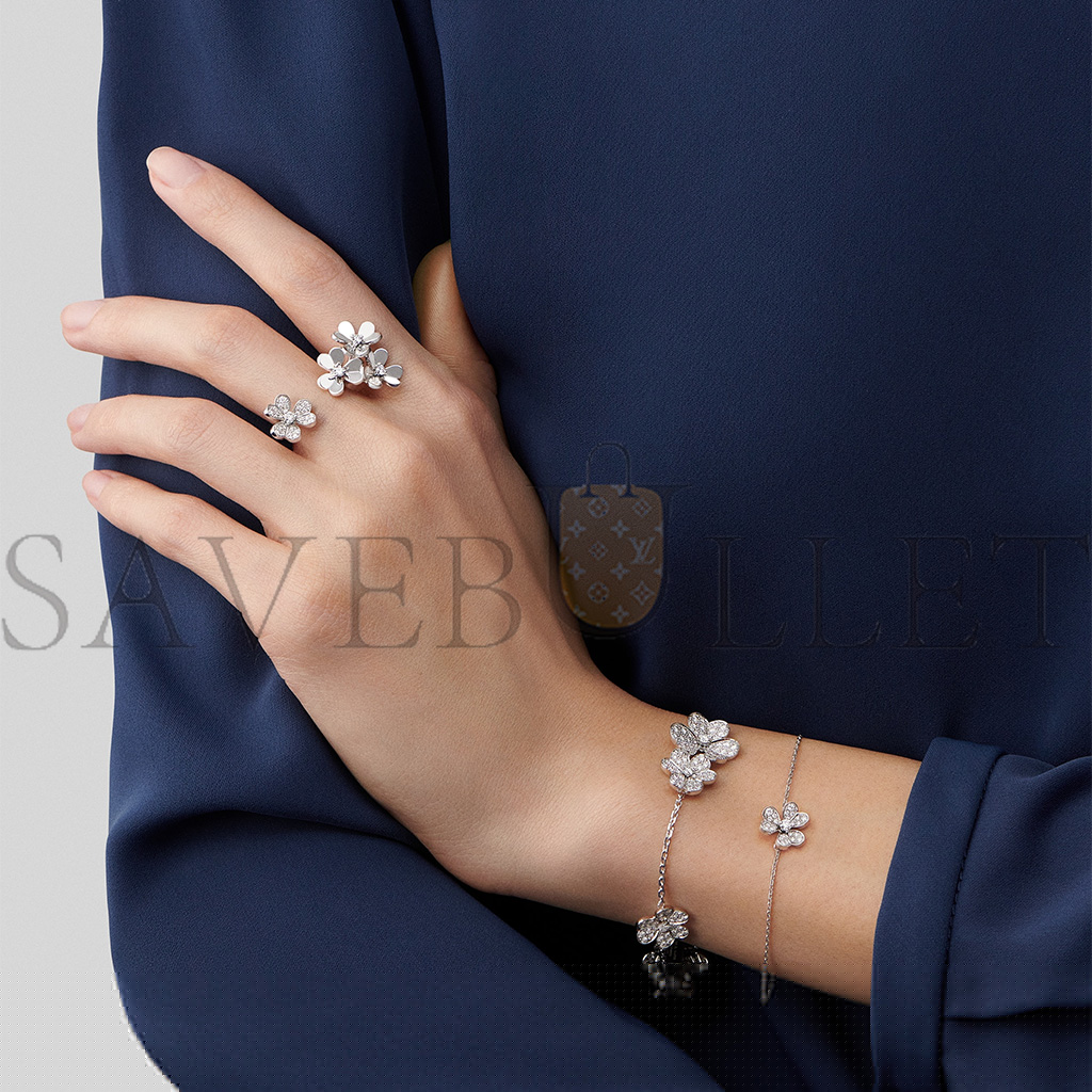 v*n cl*f arpels frivole bracelet, mini model - white gold, Di*m*nd vcarp3w200